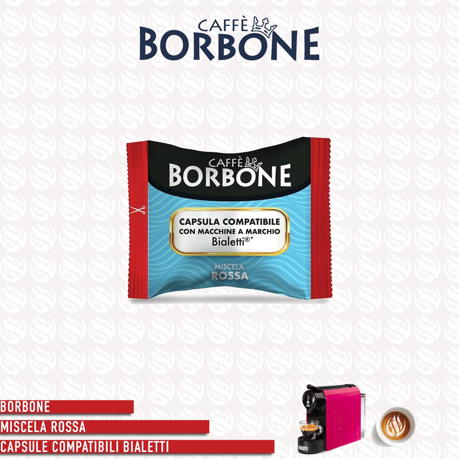Borbone miscela Rossa compatibile Bialetti - 100 capsule