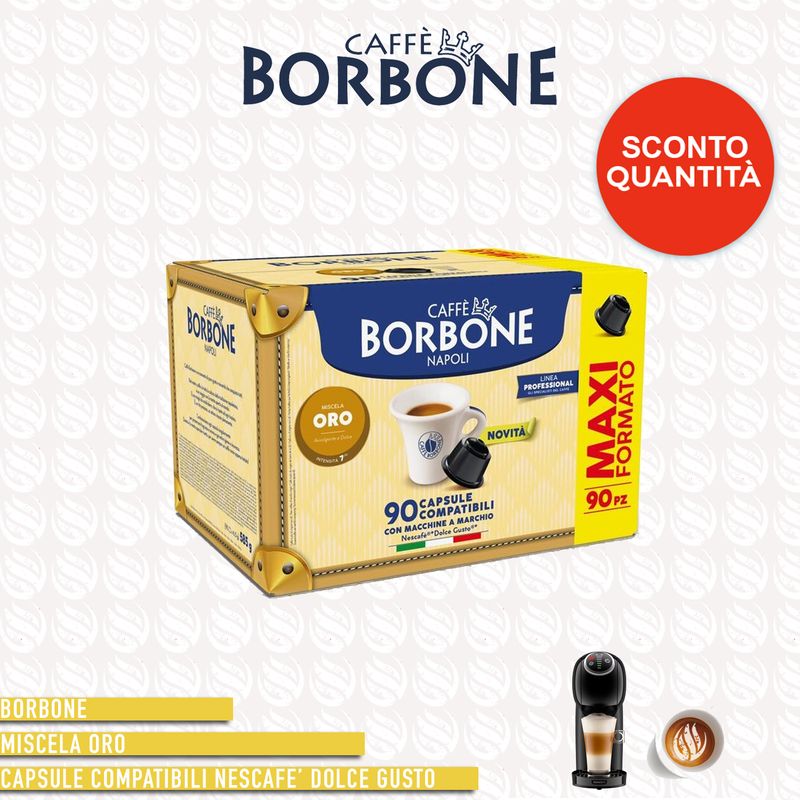 Borbone miscela Oro compatibile Nescafé Dolce Gusto - 90 capsule