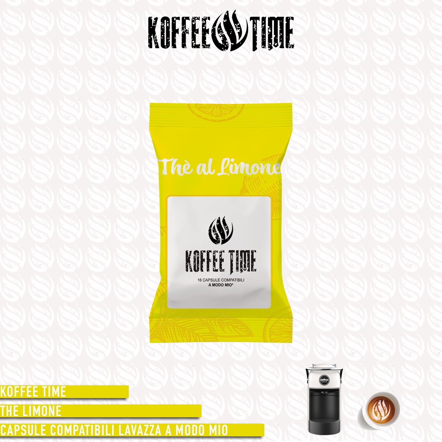 Koffee Time solubile The Limone compatibile A Modo Mio 16cp