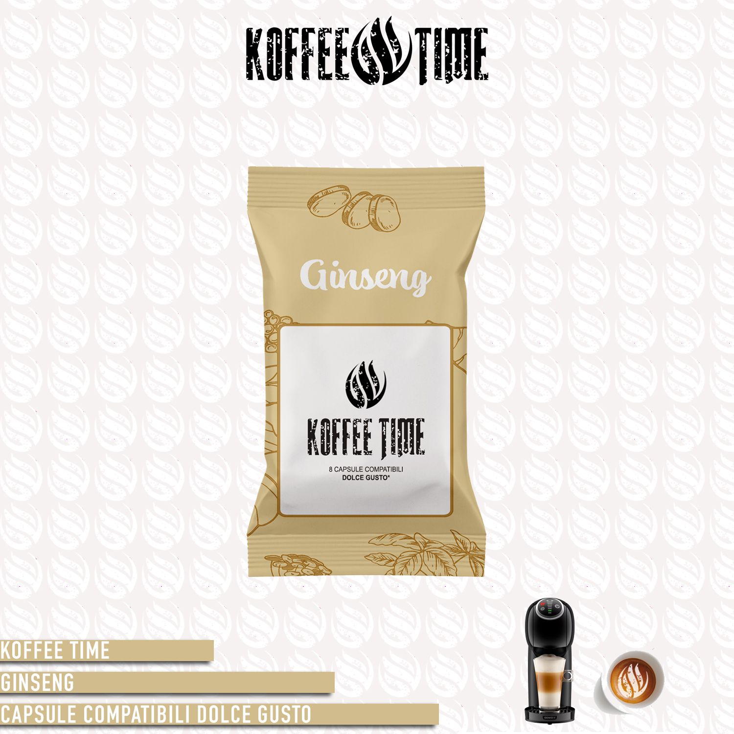 Koffee Time solubile Ginseng compatibile Nescafé Dolce Gusto 8cp