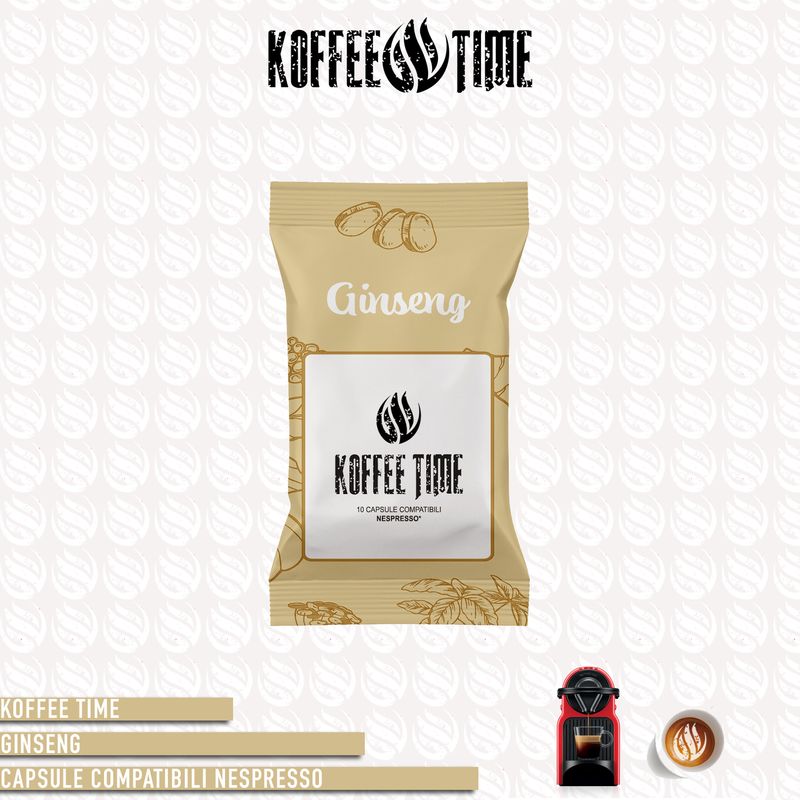 Koffee Time solubile Ginseng compatibile Nespresso 10cp