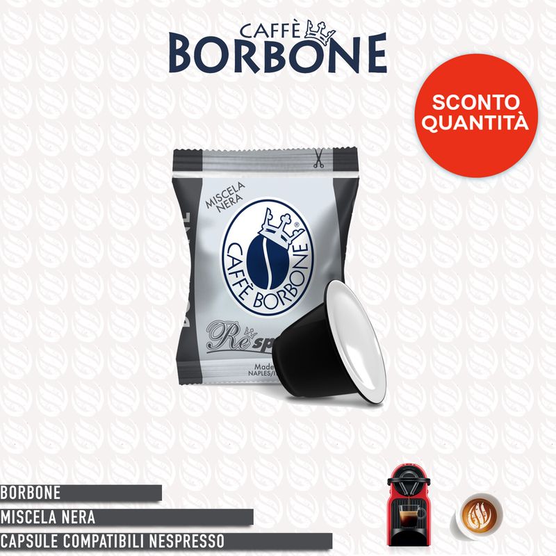 Borbone miscela Nera compatibile Nespresso - 100 capsule