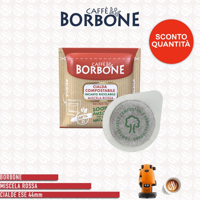 Borbone Cialde Carta ESE 44 mm Miscela Rossa - 150 cialde