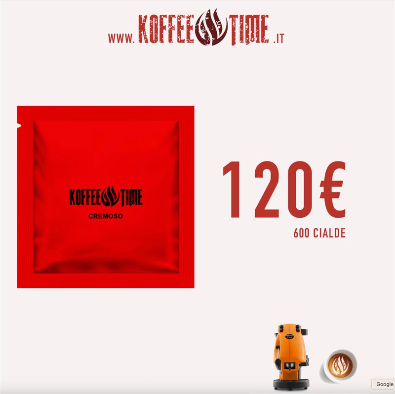 Koffee Time miscela cremoso cialde ESE - 600 cialde