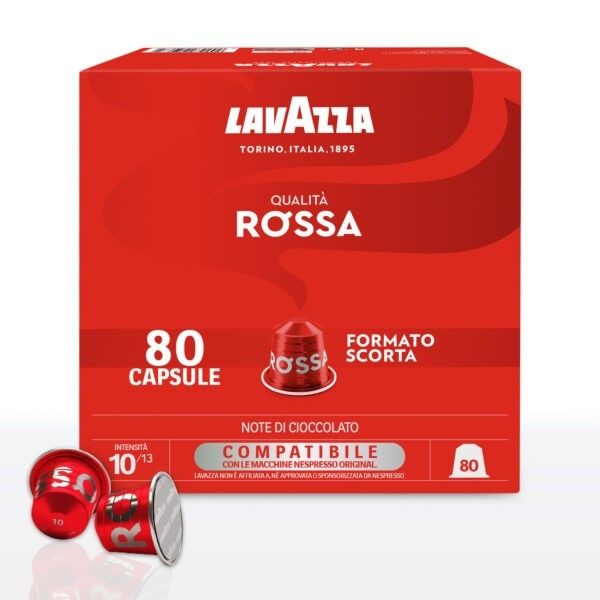 QUALITA'  " ROSSA " LAVAZZA COMPATIBILE NESPRESSO IN ALLUMINIO - 80 CAPSULE