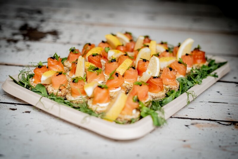 Smoked Salmon, Lumpfish and Cream Cheese Bruschetta