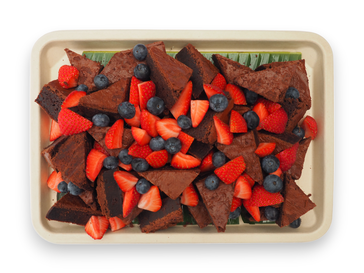Chocolate Brownies with Berries (V)