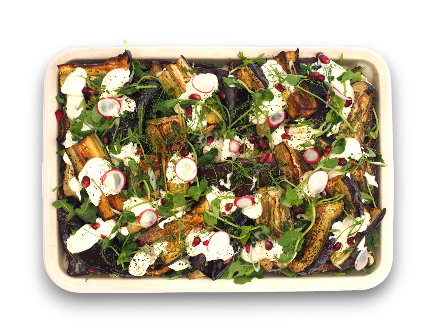 Aubergine with Tahini Dressing (V) (GF)