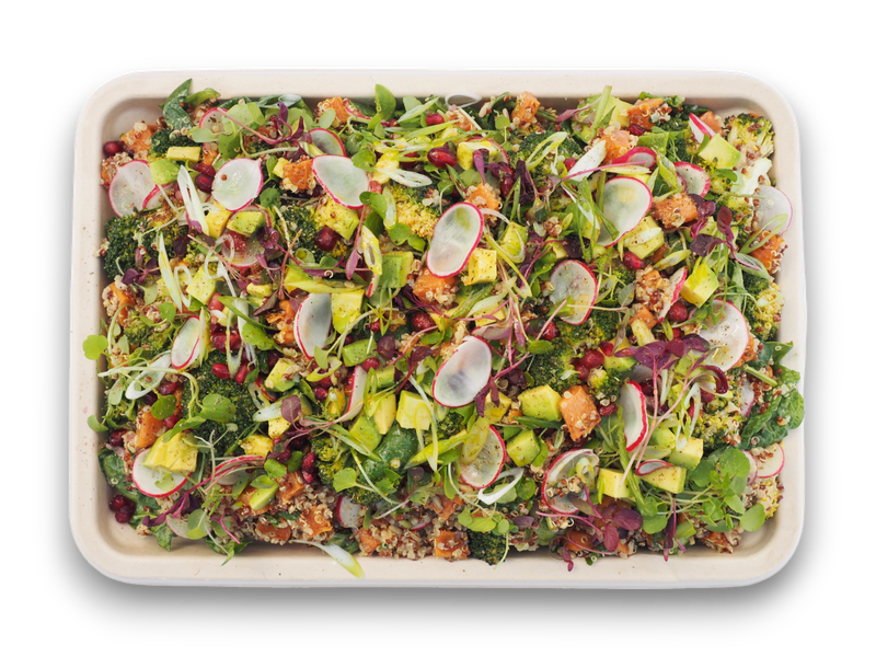Roasted Sweet Potato, Broccoli and Spinach Salad (VG) (GF)