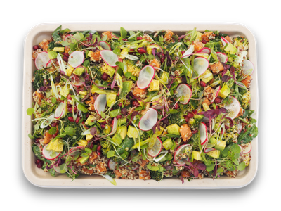 Roasted Sweet Potato, Broccoli and Spinach Salad (VG) (GF)