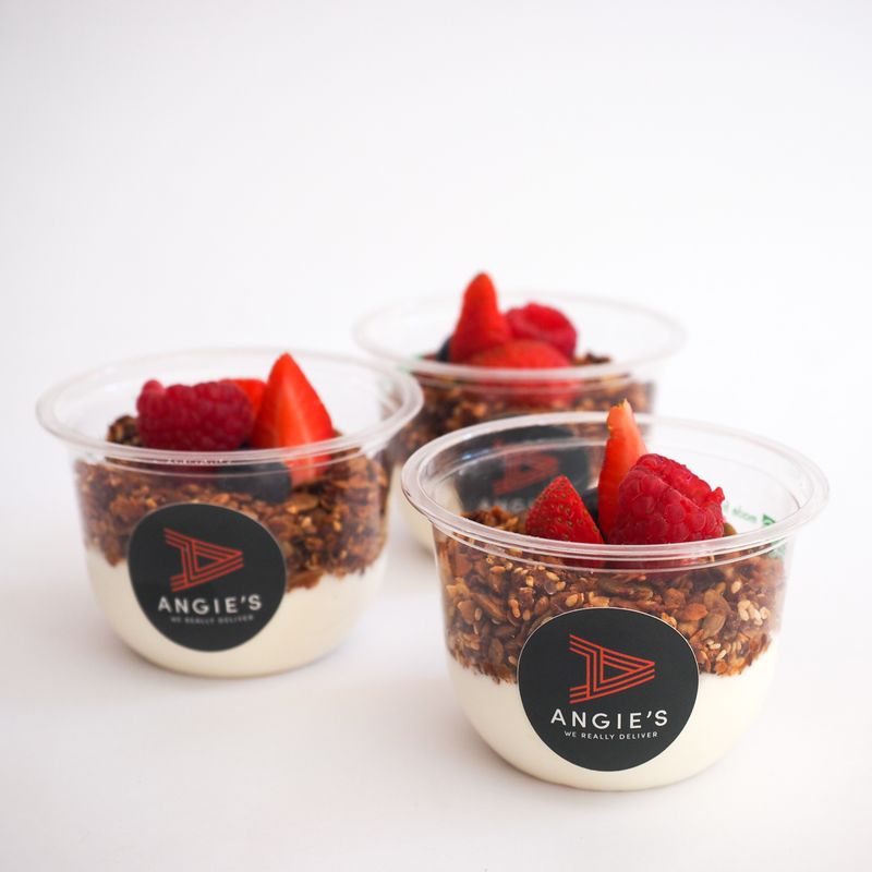 Coconut Yogurt Pots with Homemade Granola and Fresh Berries (VG) (GF)
