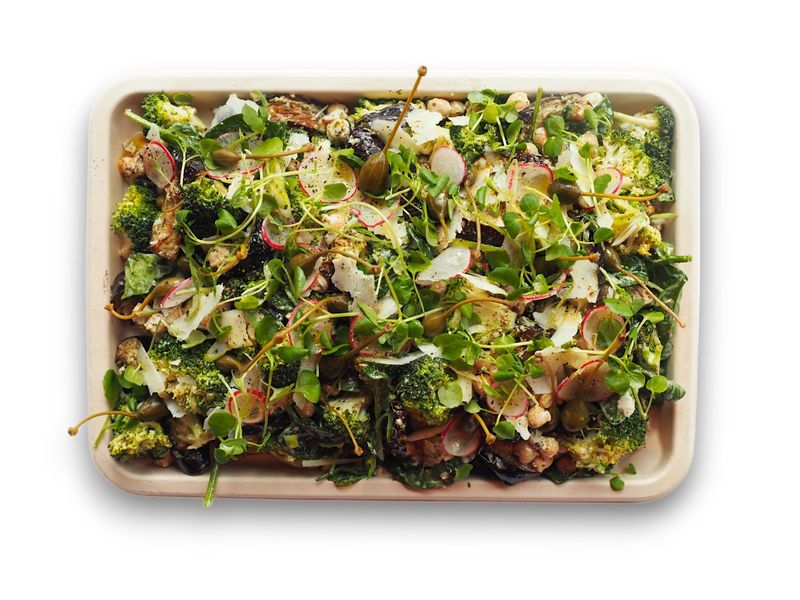 Broccoli, Chickpea & Aubergine (V) (GF)