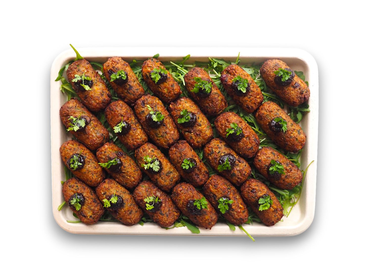Chestnut and Cranberry Herb Falafel with Red Onion Marmalade (VG) (GF)
