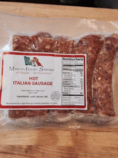 LOCAL DELIVERY - HOT ITALIAN SAUSAGE ​ - 5LB BOX