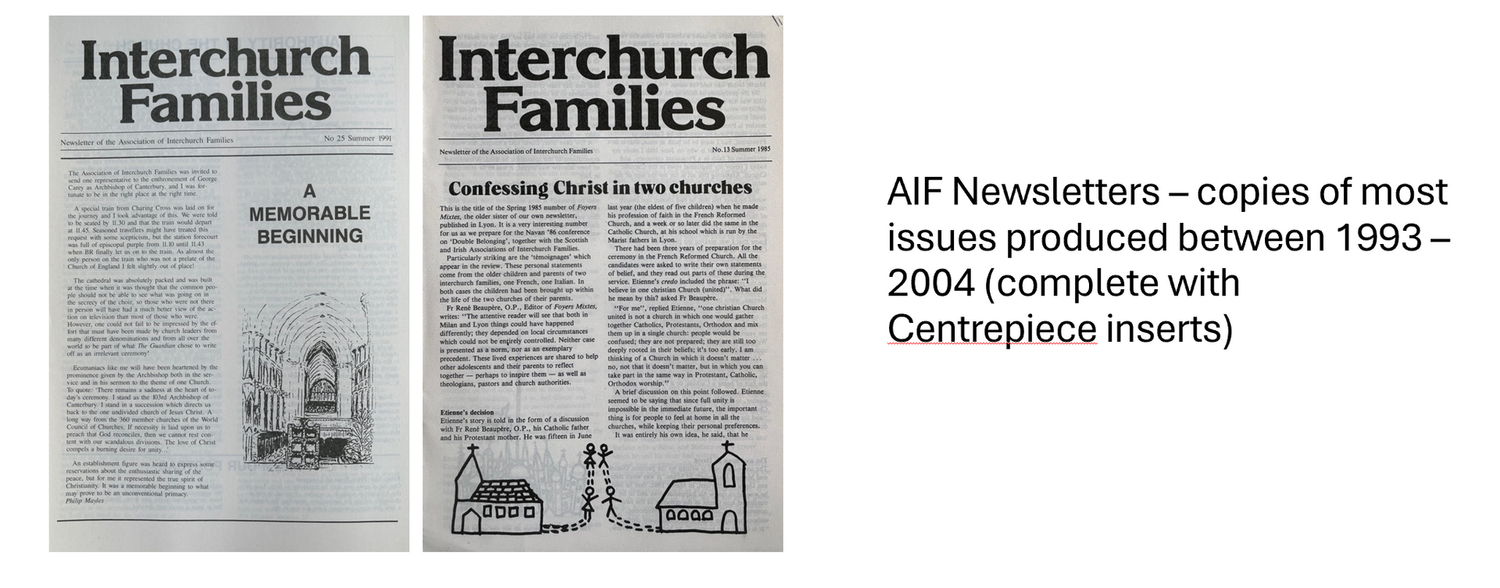Interchurch Families Newsletters
