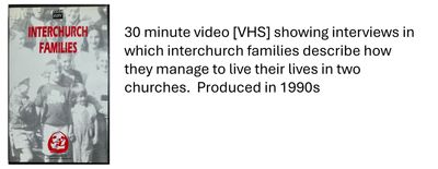 Interchurch Families VHS Interchurch Families VHS