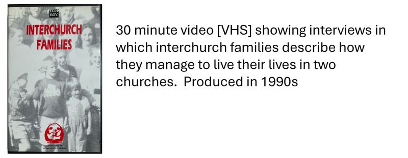 Interchurch Families VHS