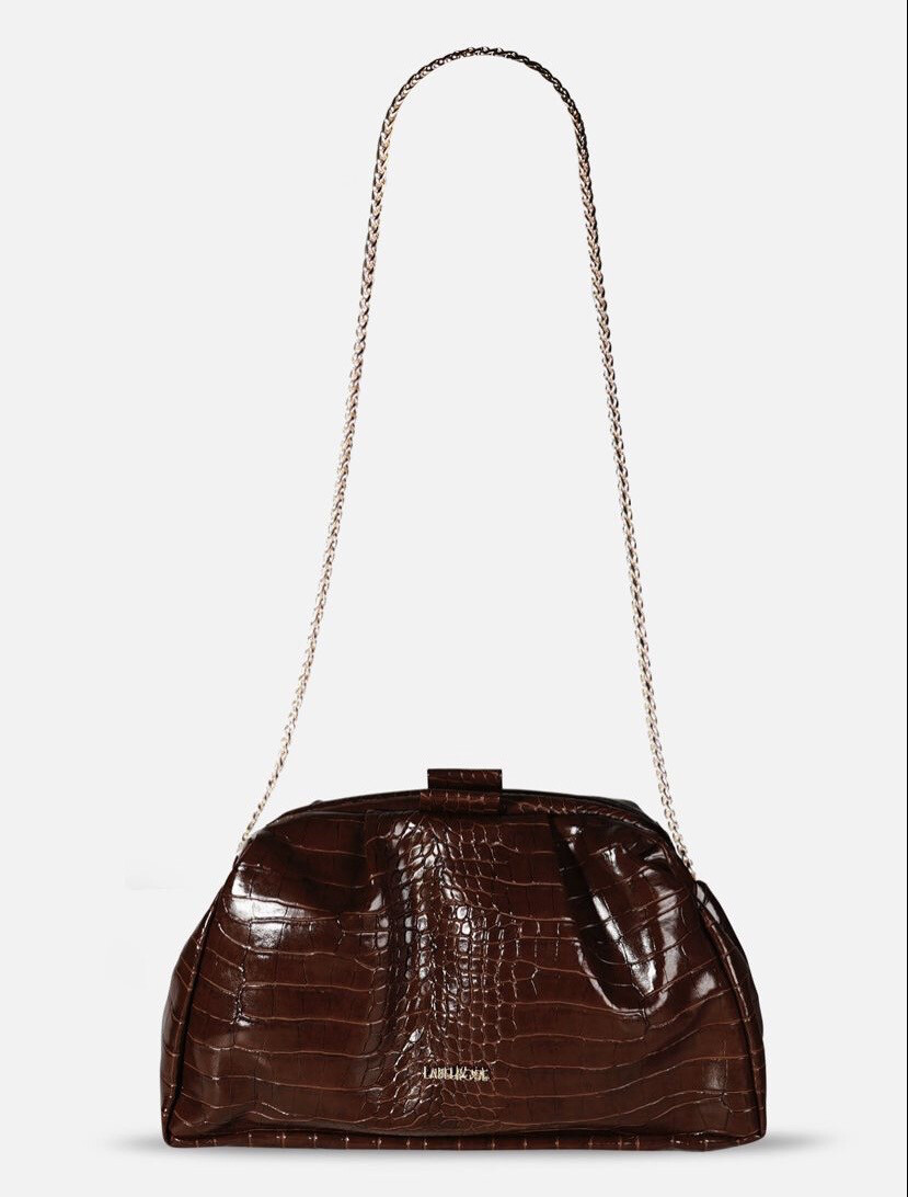 Borsa a spalla Juliette marrone Label rose