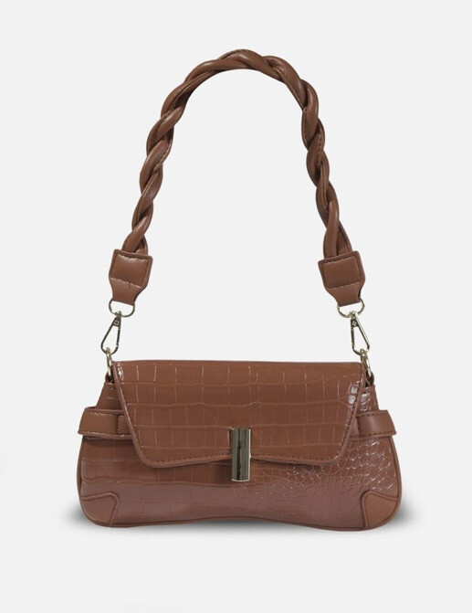 Clutch a spalla Cassie cuoio Label Rose
