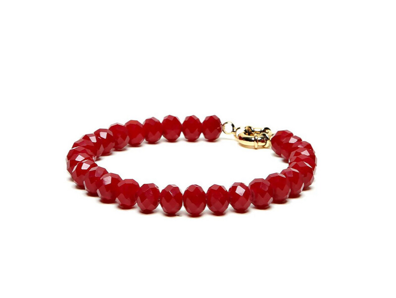 BRACCIALE CON MICROCISTALLI ROSSI Mya