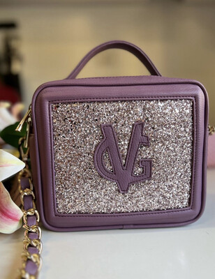 Borsa Cubotto Glitter Lilla Valentina Giorgi 