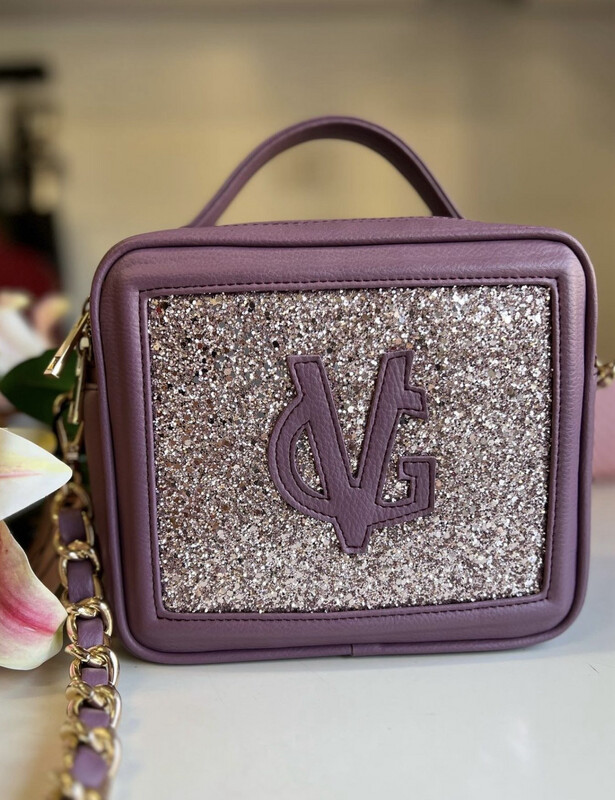 Borsa Cubotto Glitter Lilla Valentina Giorgi 