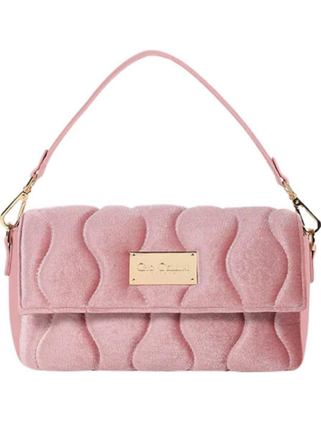 Borsa Rachel Velvet Rosa Cipria Gio Cellini 