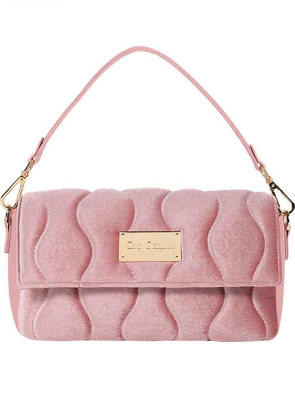 Borsa Rachel Velvet Rosa Cipria Gio Cellini 