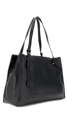 Borsa a spalla Cafenoir morbida sfoderata con lettering nero