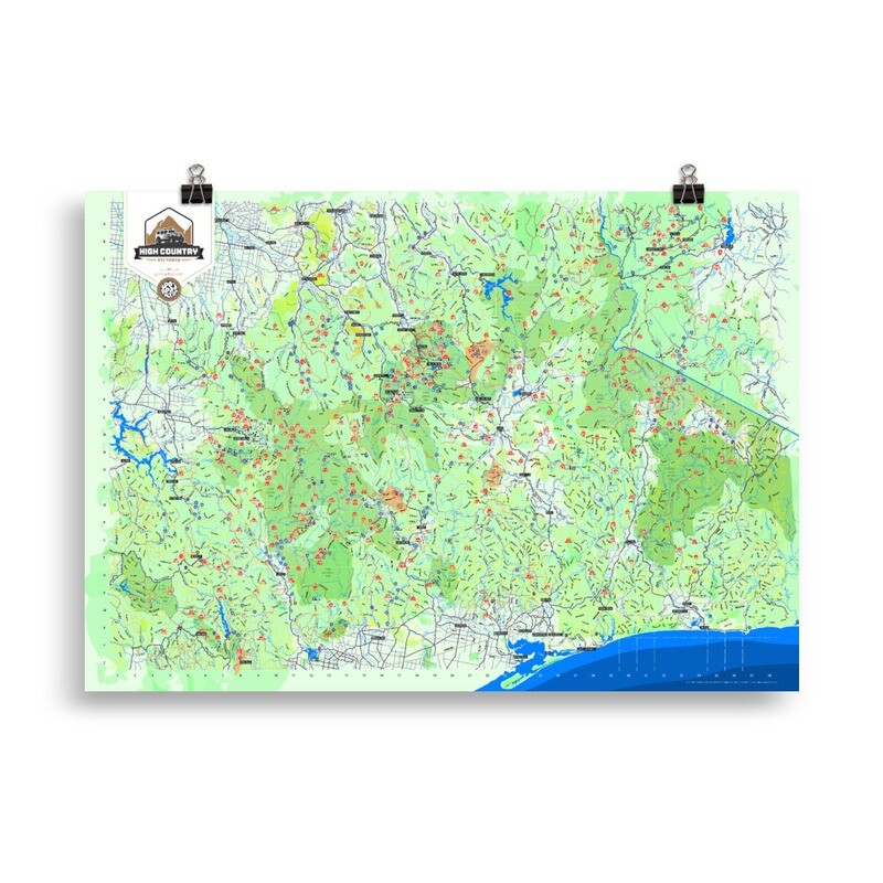 Victorian High Country Wall Map