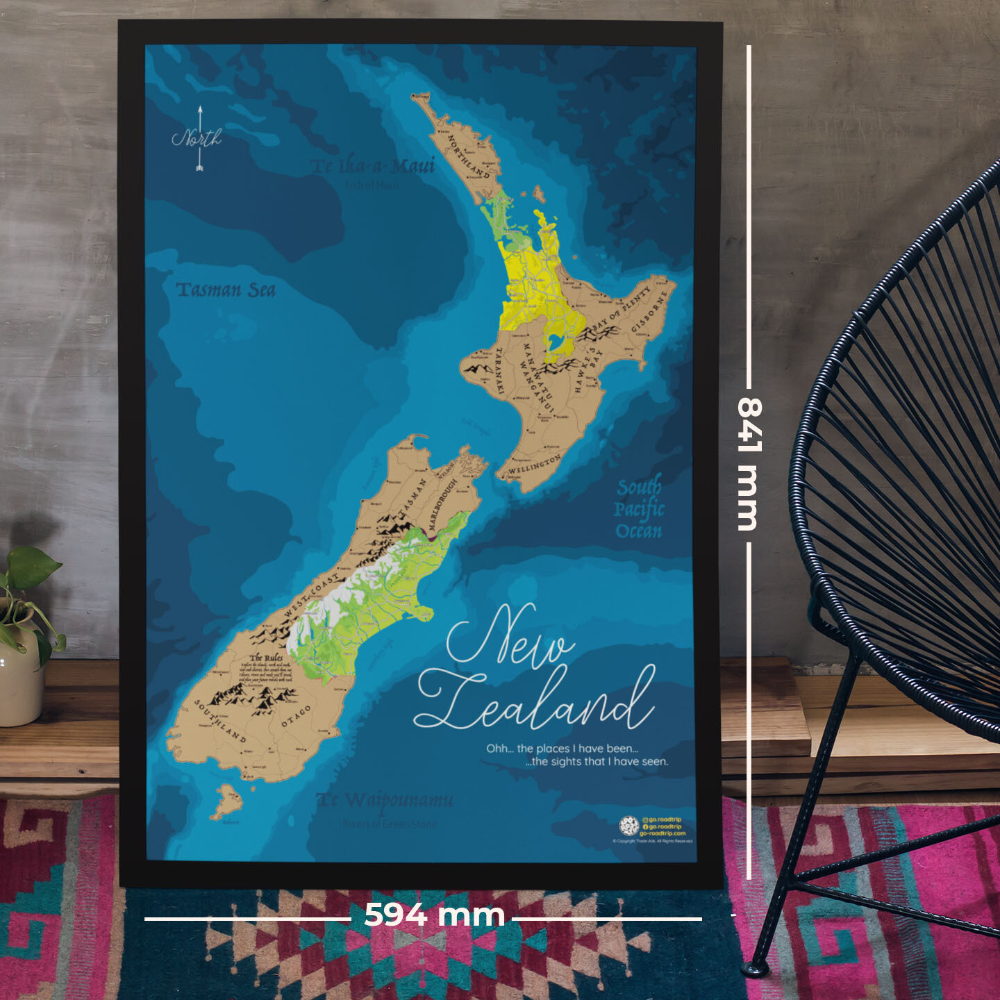 New Zealand Scratch Map poster