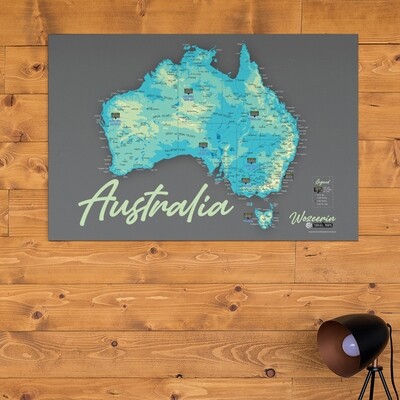 Wozeerin Australia Map Poster