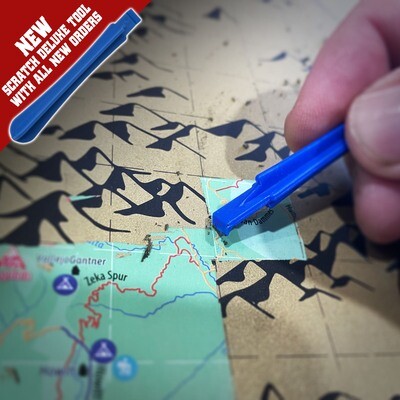 Victorian High Country Scratch Map