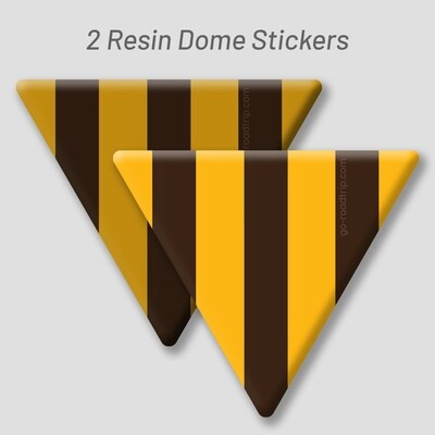 Resin Dome Car stickers: Hawthorn colours BROWN/GOLD