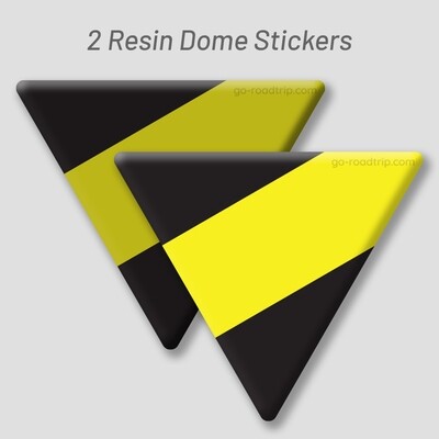 Resin Dome Car stickers: Richmond colours YELLOW/BLACK