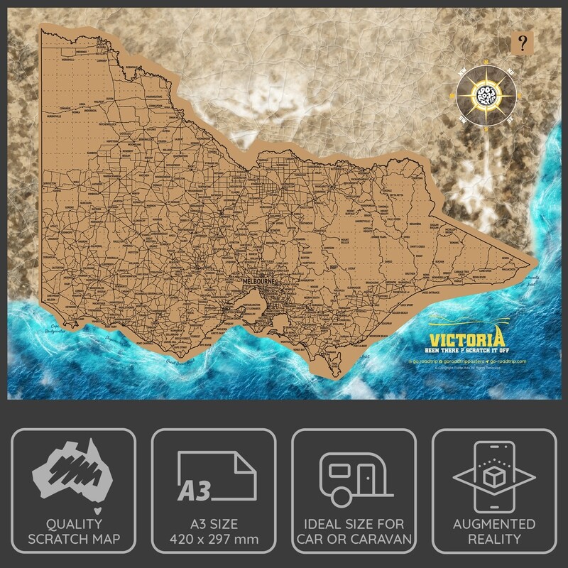 A3 BUNDLE: Victoria and Tasmania Scratch Maps