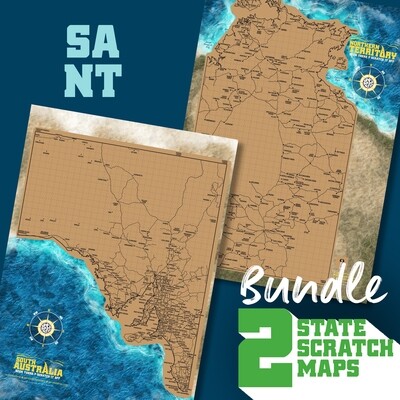 A3 BUNDLE: South Australia and Northern Territory Scratch Maps