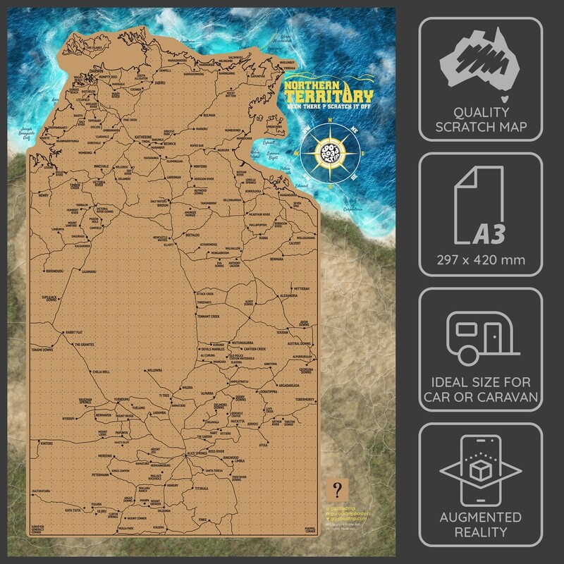 A3 BUNDLE: South Australia and Northern Territory Scratch Maps