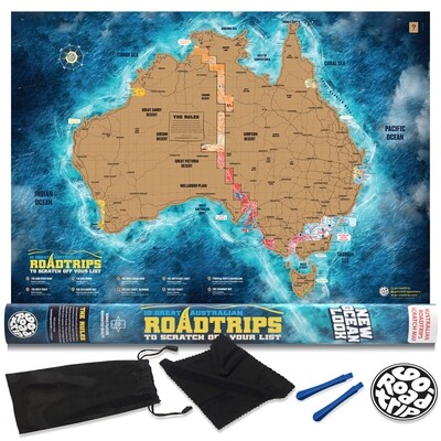 Australian Roadtrip Scratch Map poster