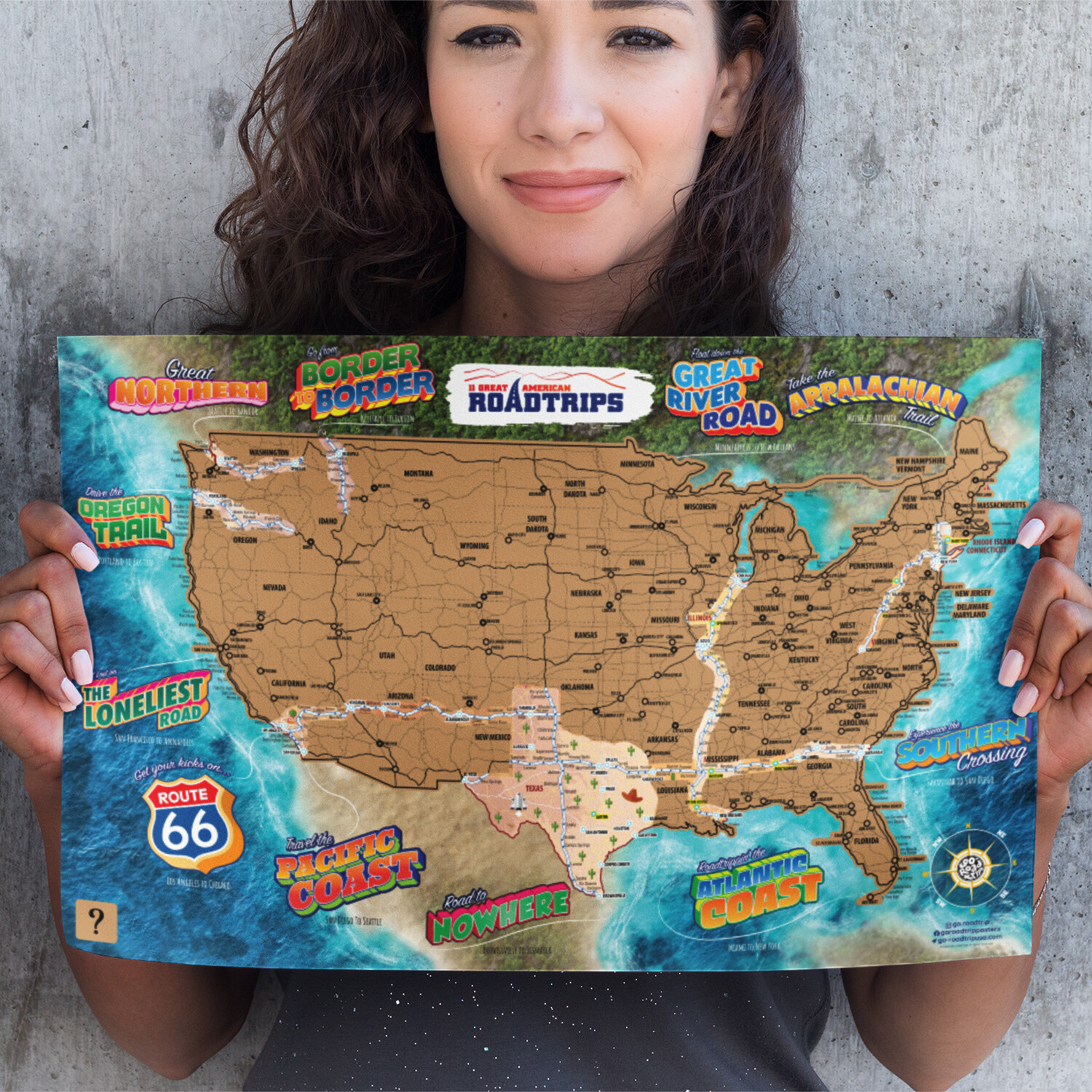 U.S.A. Scratch Map