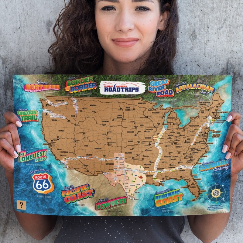 U.S.A. Scratch Map