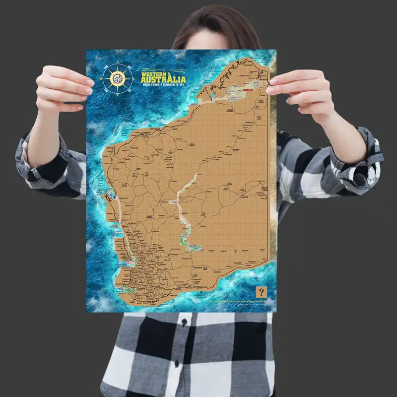 A3 BUNDLE: Across the Top. Western Australia, Northern Territory &amp; Queensland Scratch Maps