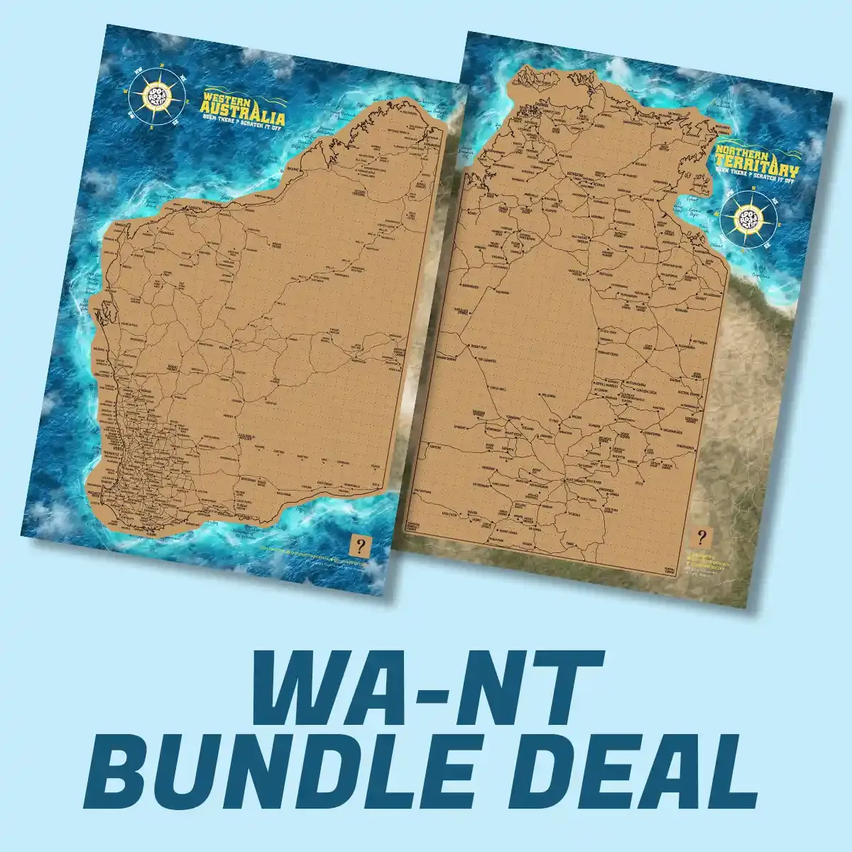 A3 BUNDLE: Western Australia and Northern Territory Scratch Maps