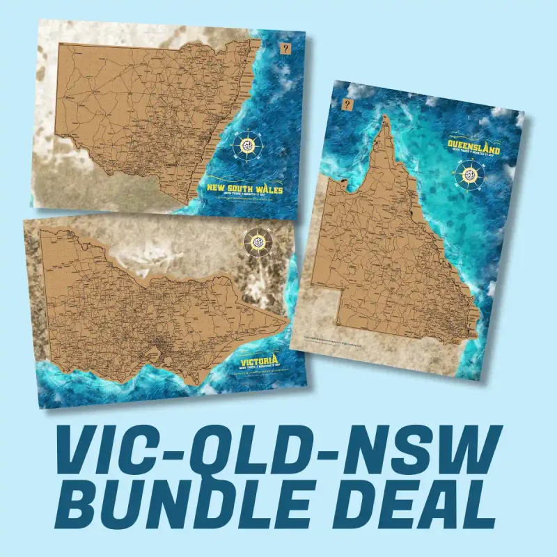 A3 BUNDLE: The East Coast. Queensland, New South Wales &amp; Victoria