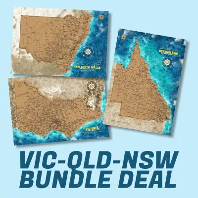 A3 BUNDLE: The East Coast. Queensland, New South Wales &amp; Victoria