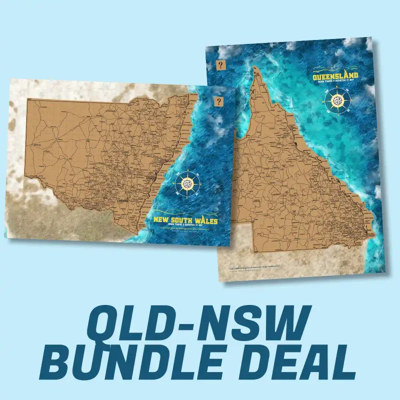 A3 BUNDLE: Queensland and New South Wales Scratch Maps