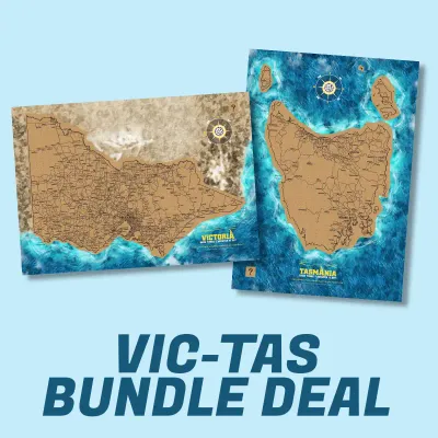 A3 BUNDLE: Victoria and Tasmania Scratch Maps