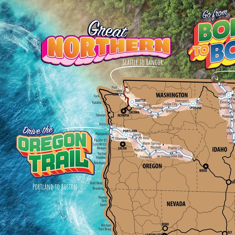 U.S.A. Scratch Map