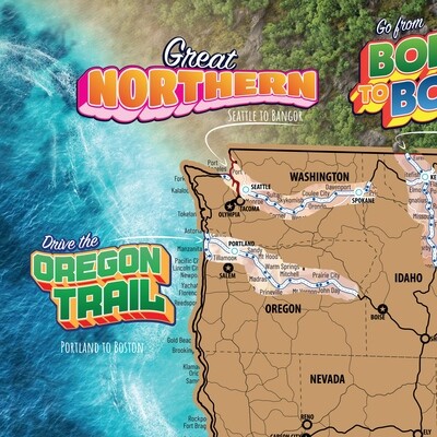 U.S.A. Scratch Map