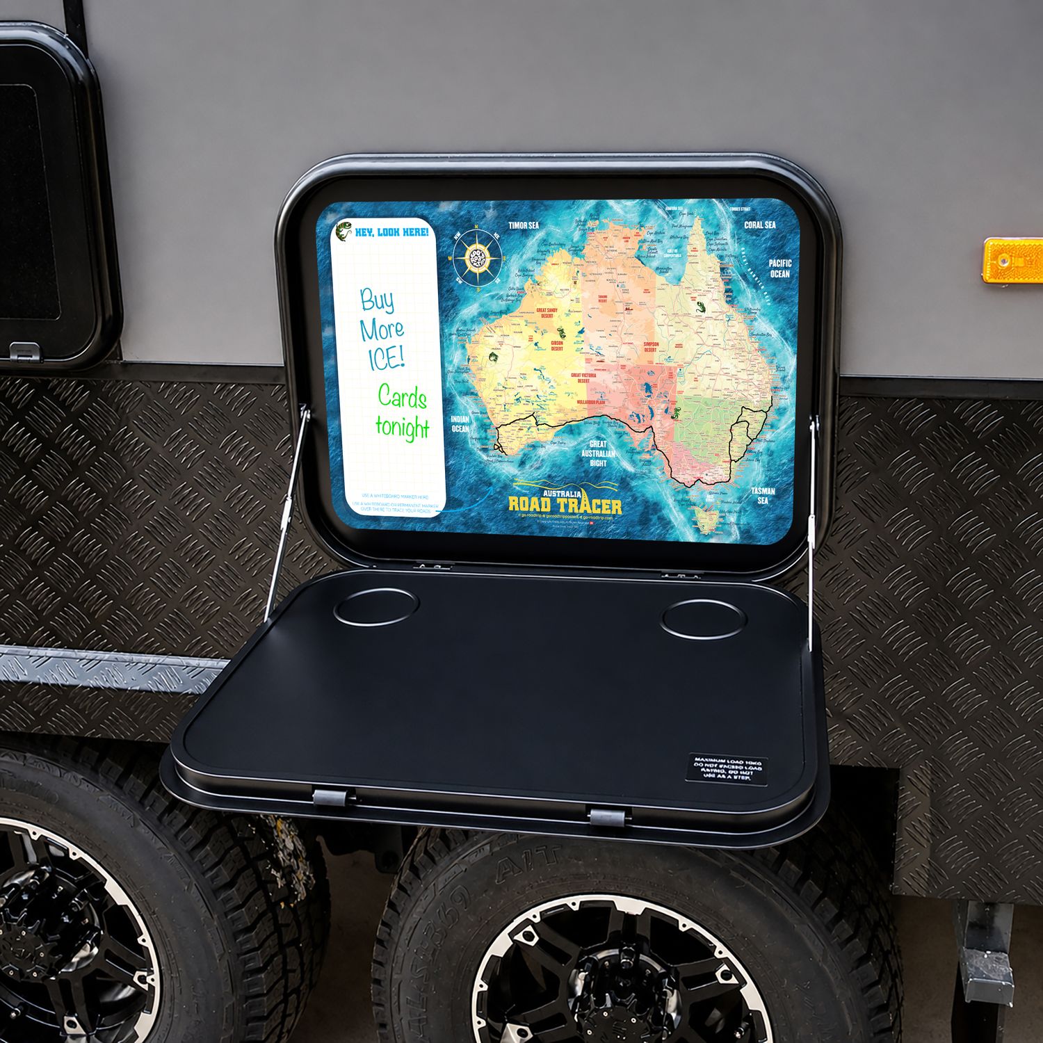 Australia Map Decal for Caravan Pull-Down Tables | ROAD TRACER 550 Dual-Purpose Map &amp; Whiteboard